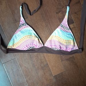 Multicolored bikini top